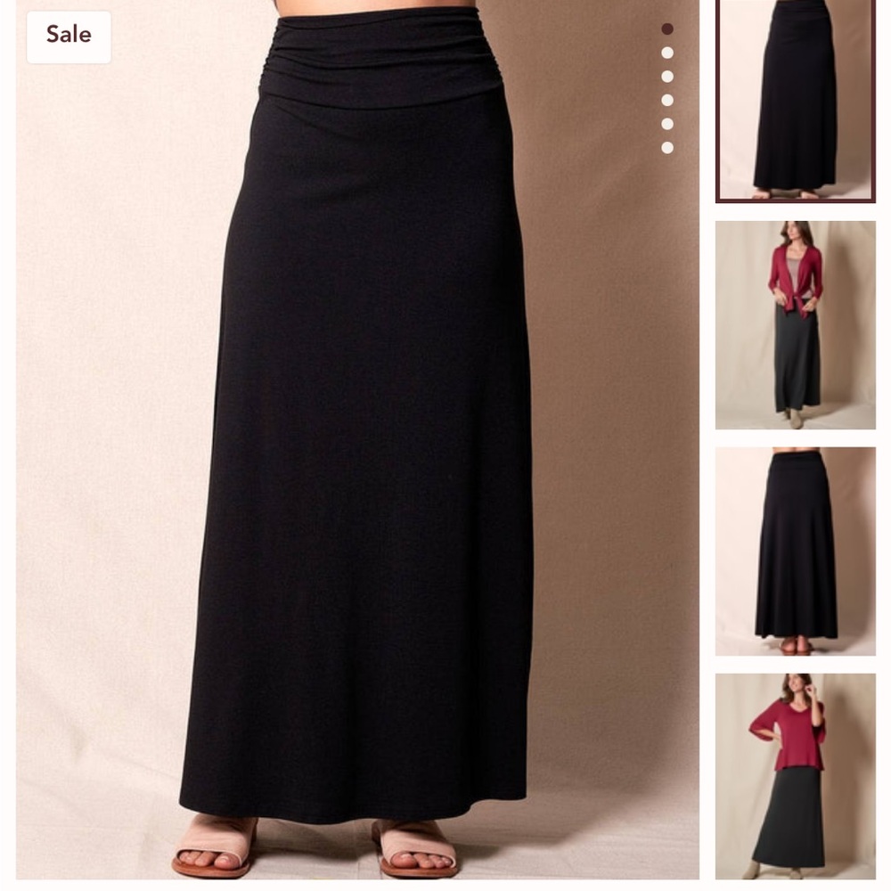 Sivana Bamboo/Organic Cotton Travel Maxi Skirt